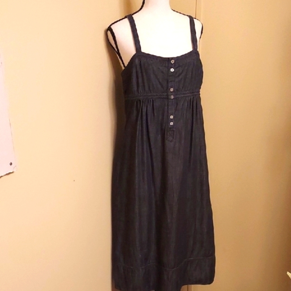 GAP Blue Midi Sundress with Spaghetti Straps